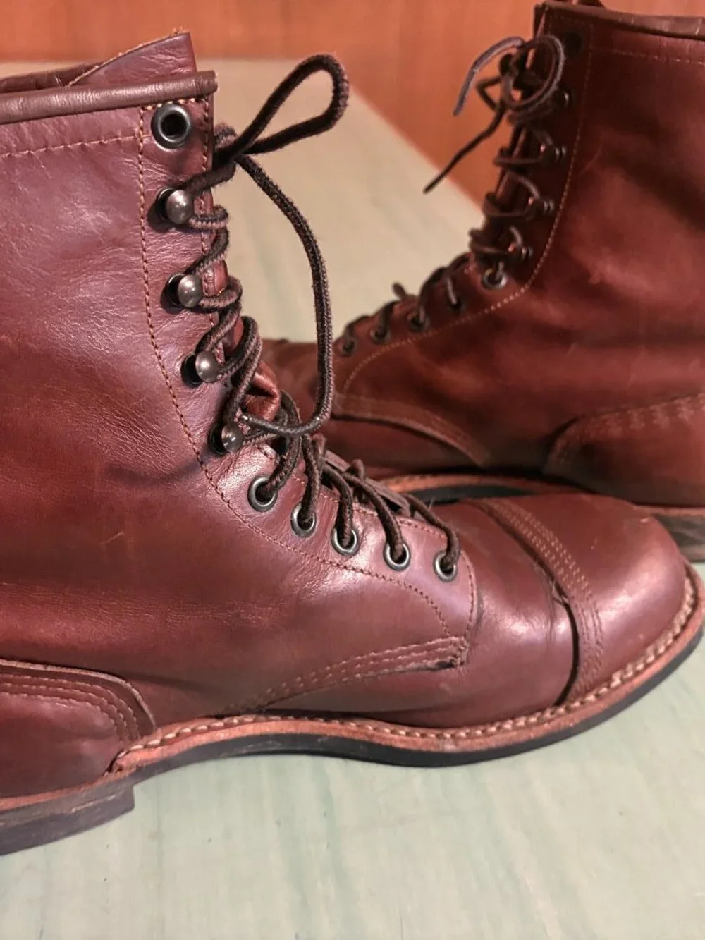 Mens Red Wing Indian Motorcycles Iron Ranger 4313 Cap Toe Boots Size 10 D
